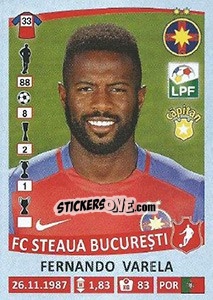 Figurina Fernando Varela - Liga 1 Romania 2015-2016 - Panini