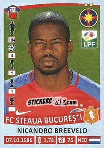 Sticker Nicandro Breeveld - Liga 1 Romania 2015-2016 n. 371 - Panini