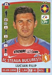 Sticker Lucian Filip - Liga 1 Romania 2015-2016 - Panini