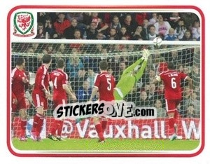 Sticker Wales 0:0 Bosnia & Herzegovina - Wales. We'Re Going To France! - Panini