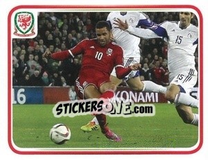 Sticker Wales 2:1 Cyprus - Wales. We'Re Going To France! - Panini