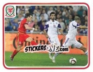 Sticker Israel 0:3 Wales - Wales. We'Re Going To France! - Panini