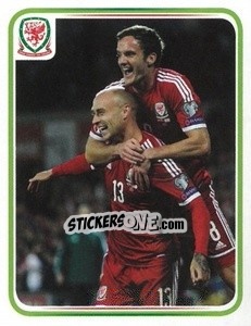 Sticker Andy King - Wales. We'Re Going To France! n. 124 - Panini