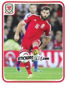 Sticker Joe Ledley - Wales. We'Re Going To France! - Panini