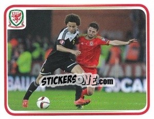 Sticker Wales 1:0 Belgium - Wales. We'Re Going To France! - Panini