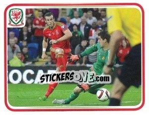 Sticker Wales 1:0 Belgium - Wales. We'Re Going To France! - Panini