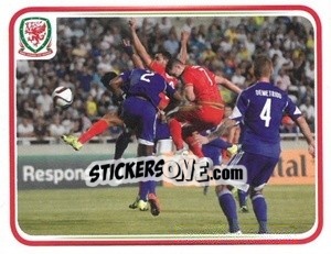 Sticker Cyprus 0:1 Wales - Wales. We'Re Going To France! n. 175 - Panini