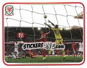 Sticker Wales 0:0 Israel - Wales. We'Re Going To France! n. 178 - Panini