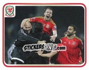 Figurina Bosnia & Herzegovina 2:0 Wales - Wales. We'Re Going To France! - Panini