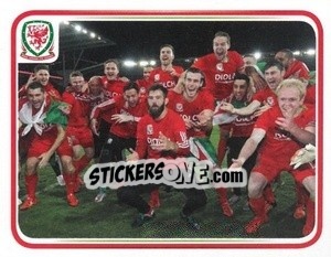 Sticker Wales 2:0 Andorra - Wales. We'Re Going To France! n. 183 - Panini