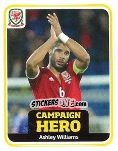 Sticker Ashley Williams - Wales. We'Re Going To France! n. 186 - Panini