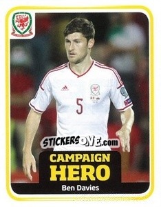 Sticker Super Set-Up - Ben Davies - Wales. We'Re Going To France! n. 189 - Panini