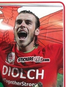 Figurina Players Celebrate - Wales. We'Re Going To France! n. 198 - Panini