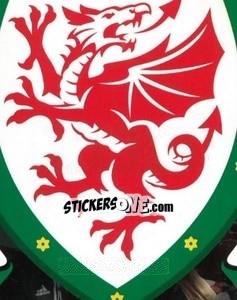 Figurina Players Celebrate - Wales. We'Re Going To France! n. 200 - Panini