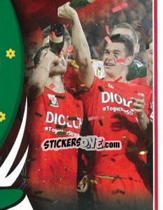 Figurina Players Celebrate - Wales. We'Re Going To France! n. 201 - Panini