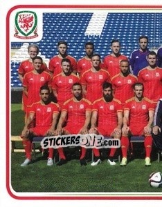 Sticker Team Photo - Wales. We'Re Going To France! n. 2 - Panini