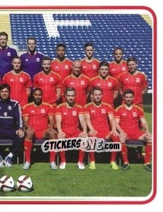 Sticker Team Photo - Wales. We'Re Going To France! n. 3 - Panini