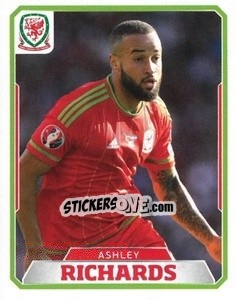 Sticker Ashley (Jazz) Richards - Wales. We'Re Going To France! - Panini