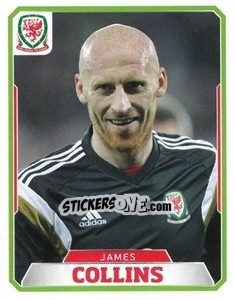 Sticker James Collins - Wales. We'Re Going To France! - Panini