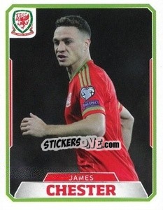 Sticker James Chester - Wales. We'Re Going To France! n. 16 - Panini
