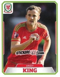 Sticker Andy King - Wales. We'Re Going To France! - Panini