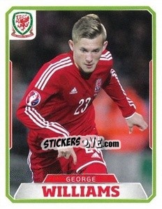 Sticker George Williams - Wales. We'Re Going To France! - Panini