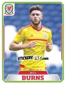 Sticker Wes Burns - Wales. We'Re Going To France! - Panini