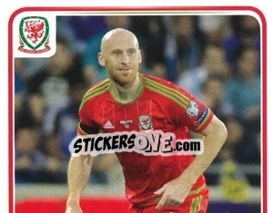 Sticker James Collins - Wales. We'Re Going To France! - Panini