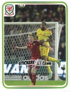 Sticker Ashley Williams - Wales. We'Re Going To France! n. 77 - Panini