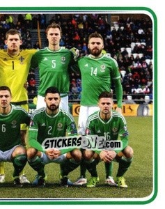 Sticker Team Photo - Northern Ireland. We'Re Going To France! - Panini