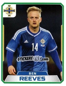 Sticker Ben Reeves - Northern Ireland. We'Re Going To France! - Panini
