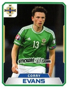 Figurina Corry Evans - Northern Ireland. We'Re Going To France! - Panini