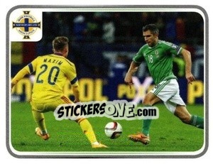 Sticker Aaron Hughes - Northern Ireland. We'Re Going To France! n. 92 - Panini