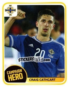 Sticker Craig Cathcart - Northern Ireland. We'Re Going To France! n. 188 - Panini