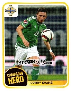 Sticker Corry Evans - Northern Ireland. We'Re Going To France! n. 191 - Panini