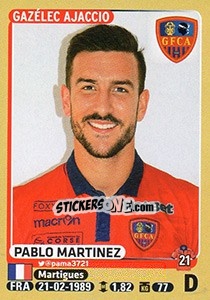 Sticker Pablo Martinez - FOOT 2015-2016 n. 10 - Panini