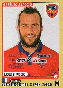 Sticker Louis Poggi - FOOT 2015-2016 - Panini