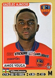 Cromo Amos Youga - FOOT 2015-2016 - Panini