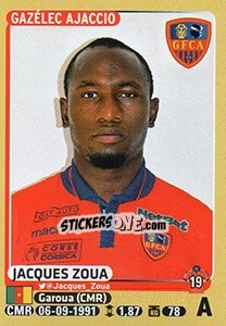 Sticker Jacques Zoua - FOOT 2015-2016 n. 23 - Panini