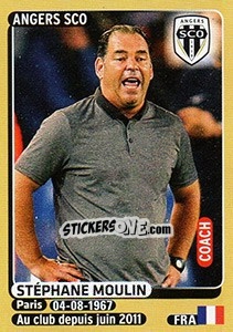 Sticker Stéphane Moulin (coach) - FOOT 2015-2016 - Panini