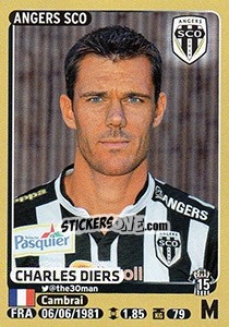 Sticker Charles Diers - FOOT 2015-2016 n. 38 - Panini