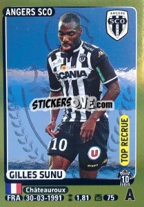Sticker Gilles Sunu (Top Recrue) - FOOT 2015-2016 n. 48 - Panini