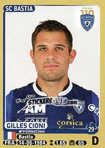 Cromo Gilles Cioni - FOOT 2015-2016 - Panini