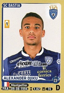 Sticker Alexander Djiku - FOOT 2015-2016 n. 53 - Panini