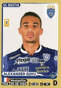 Cromo Alexander Djiku - FOOT 2015-2016 - Panini