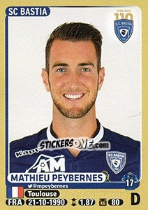 Figurina Mathieu Peybernes - FOOT 2015-2016 n. 58 - Panini