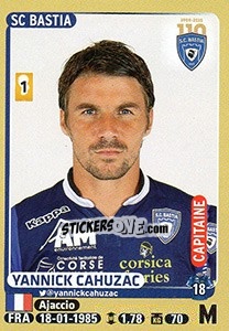 Cromo Yannick Cahuzac - FOOT 2015-2016 n. 61 - Panini