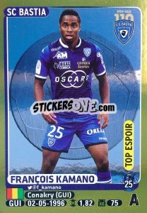 Sticker François Kamano (Top Espoir) - FOOT 2015-2016 n. 67 - Panini