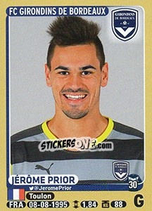 Cromo Jérôme Prior - FOOT 2015-2016 n. 75 - Panini