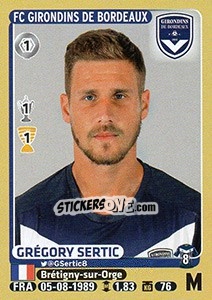 Sticker Grégory Sertic - FOOT 2015-2016 - Panini